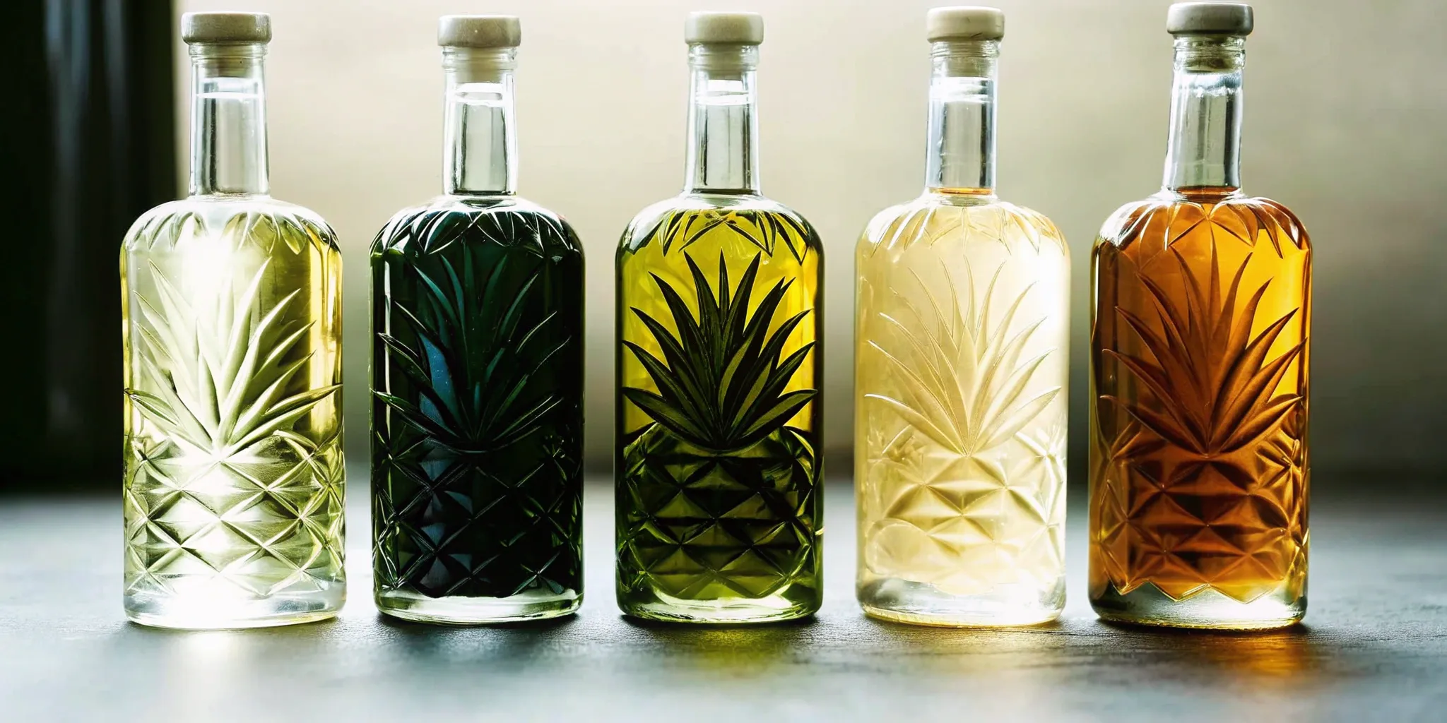 Discover Fancy Tequila Bottles With Intricate Patterns And Decorative Details Essay